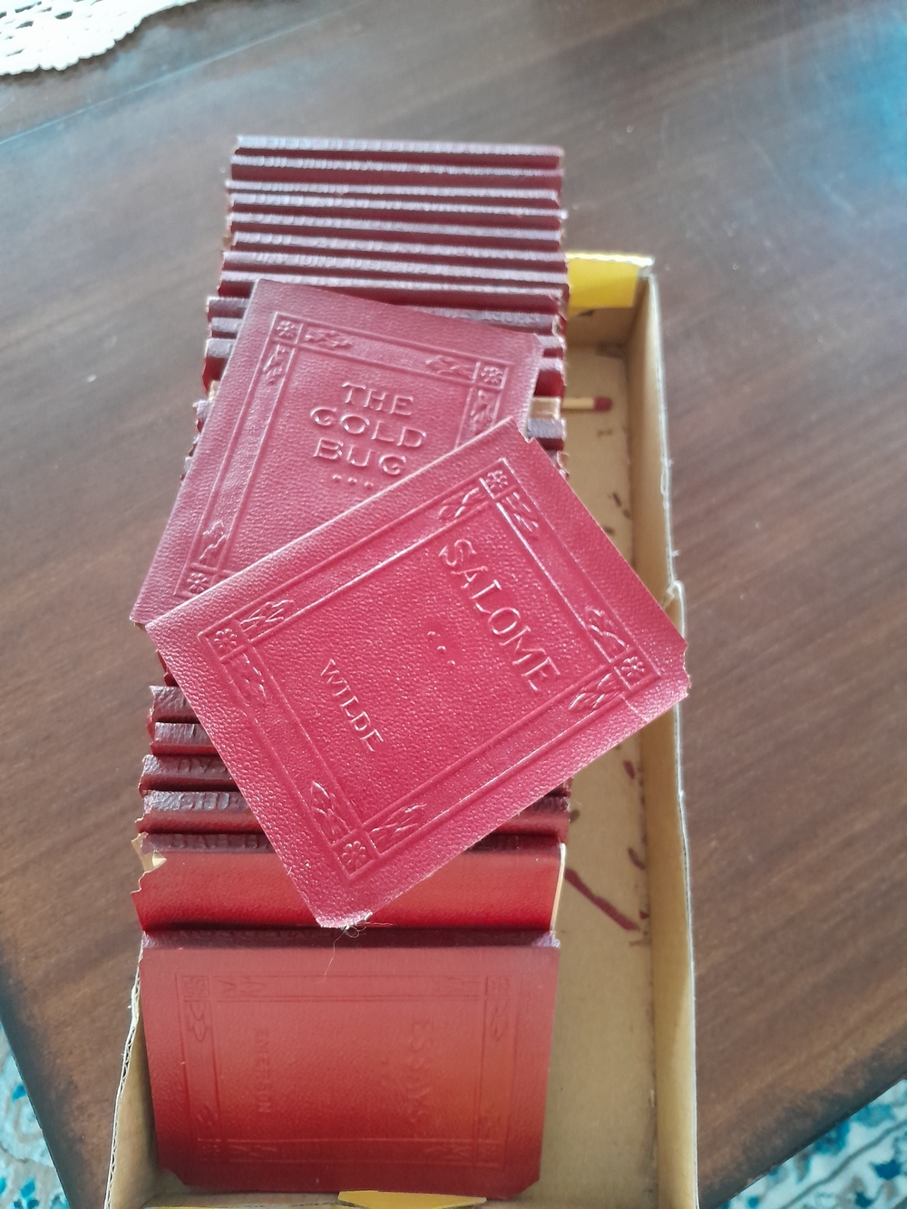 Red Vintage Miniature Book Lot – Embossed Covers 1920's